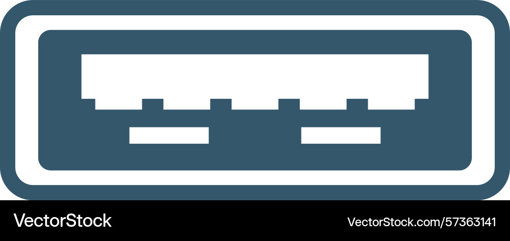 Computer port icon design Vector Image