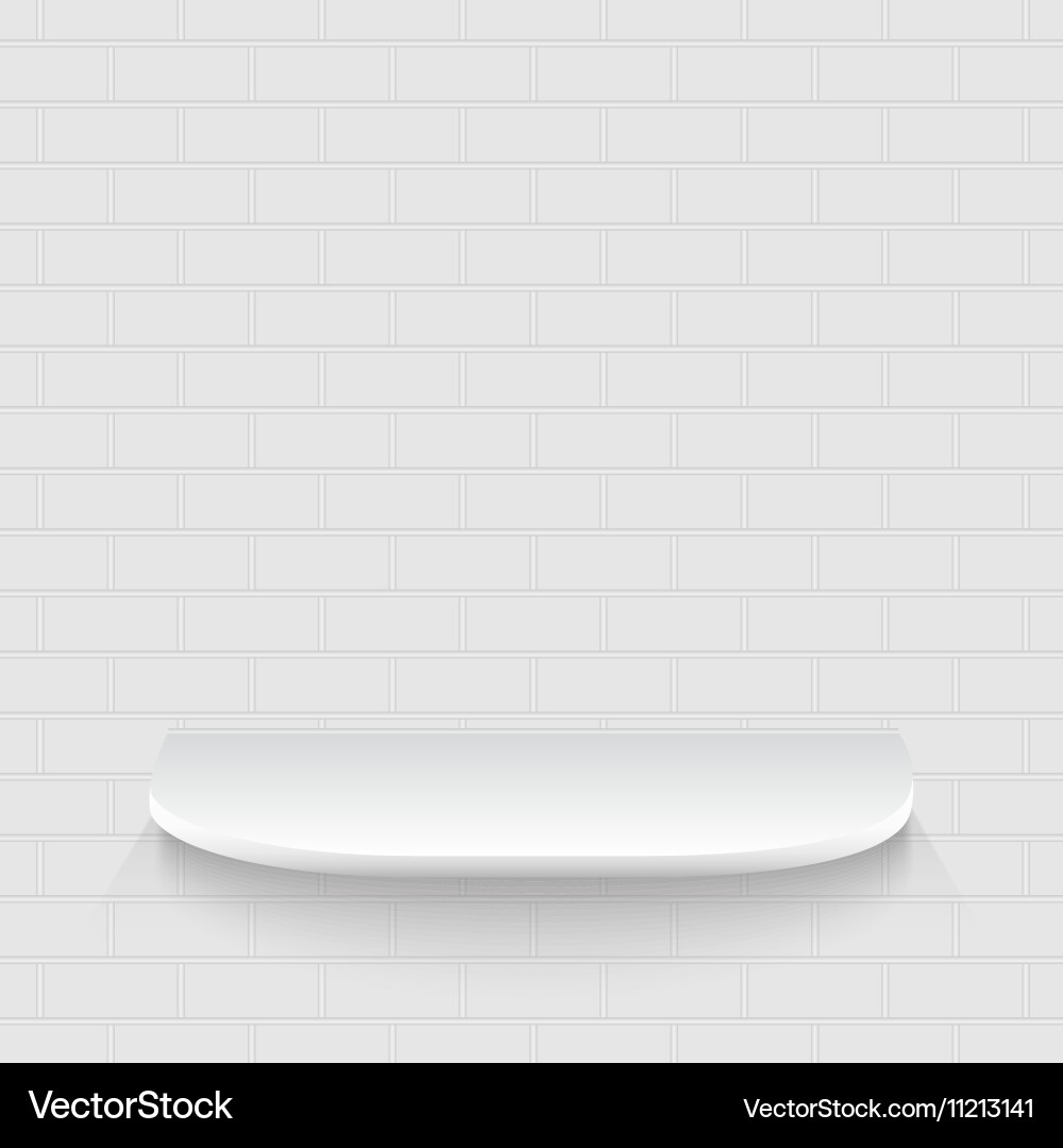 Empty shelf on a wall from blocks eps 10 Vector Image