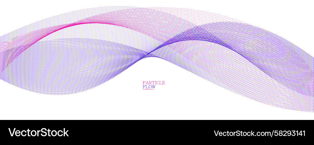 Flowing Particle Background Vector Image