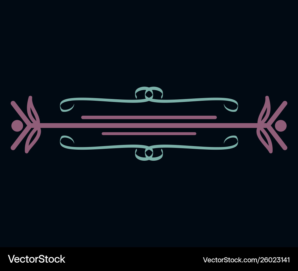 Frame line and edges decorative boho style vector image