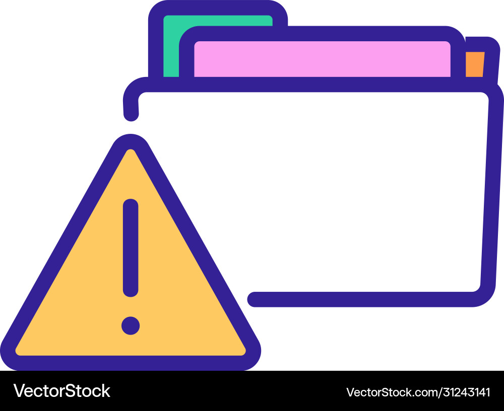 Hacking information folders icon outline Hacking information folders icon outline vector image