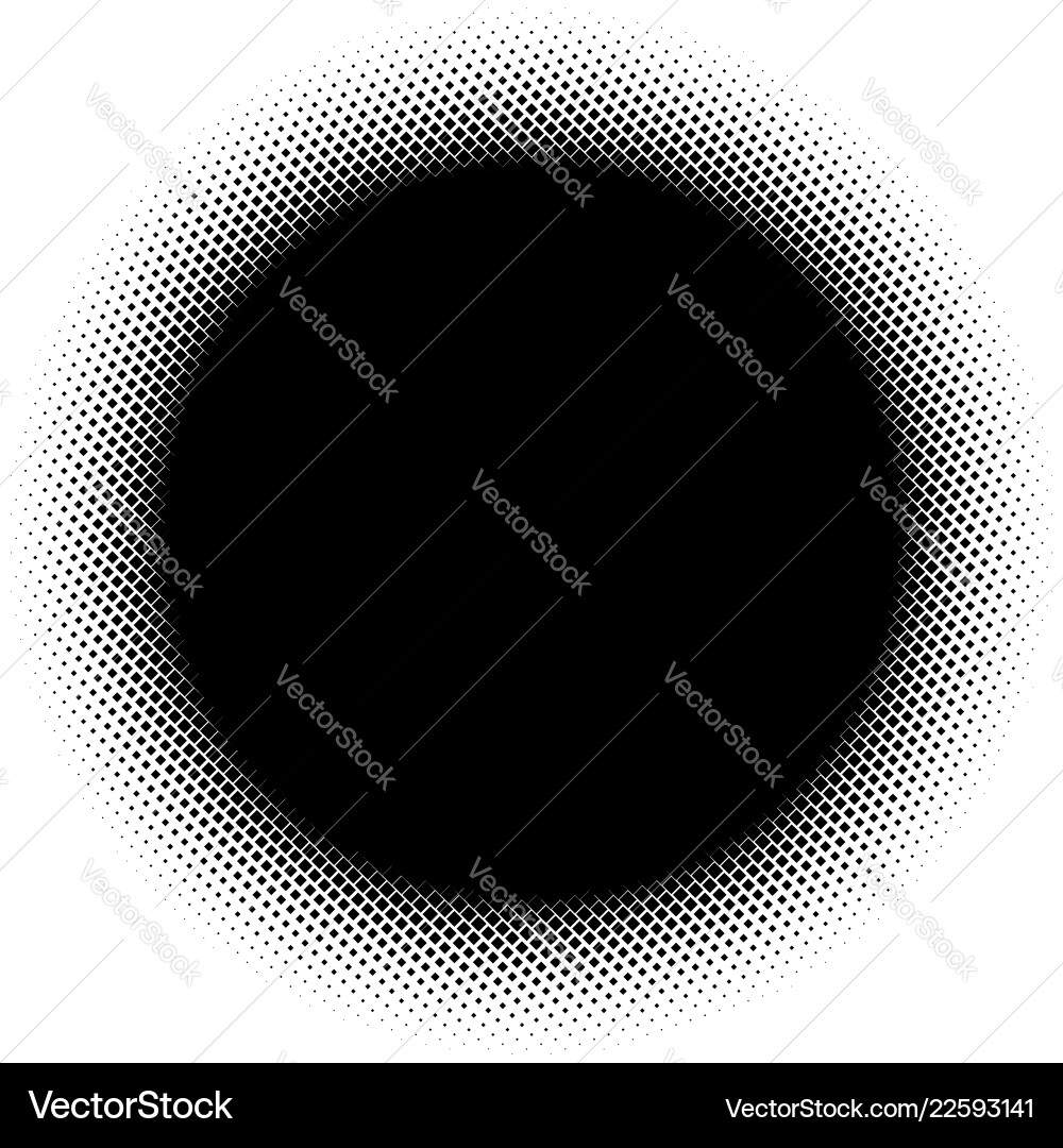 Halftone element with square or triangle instead vector image