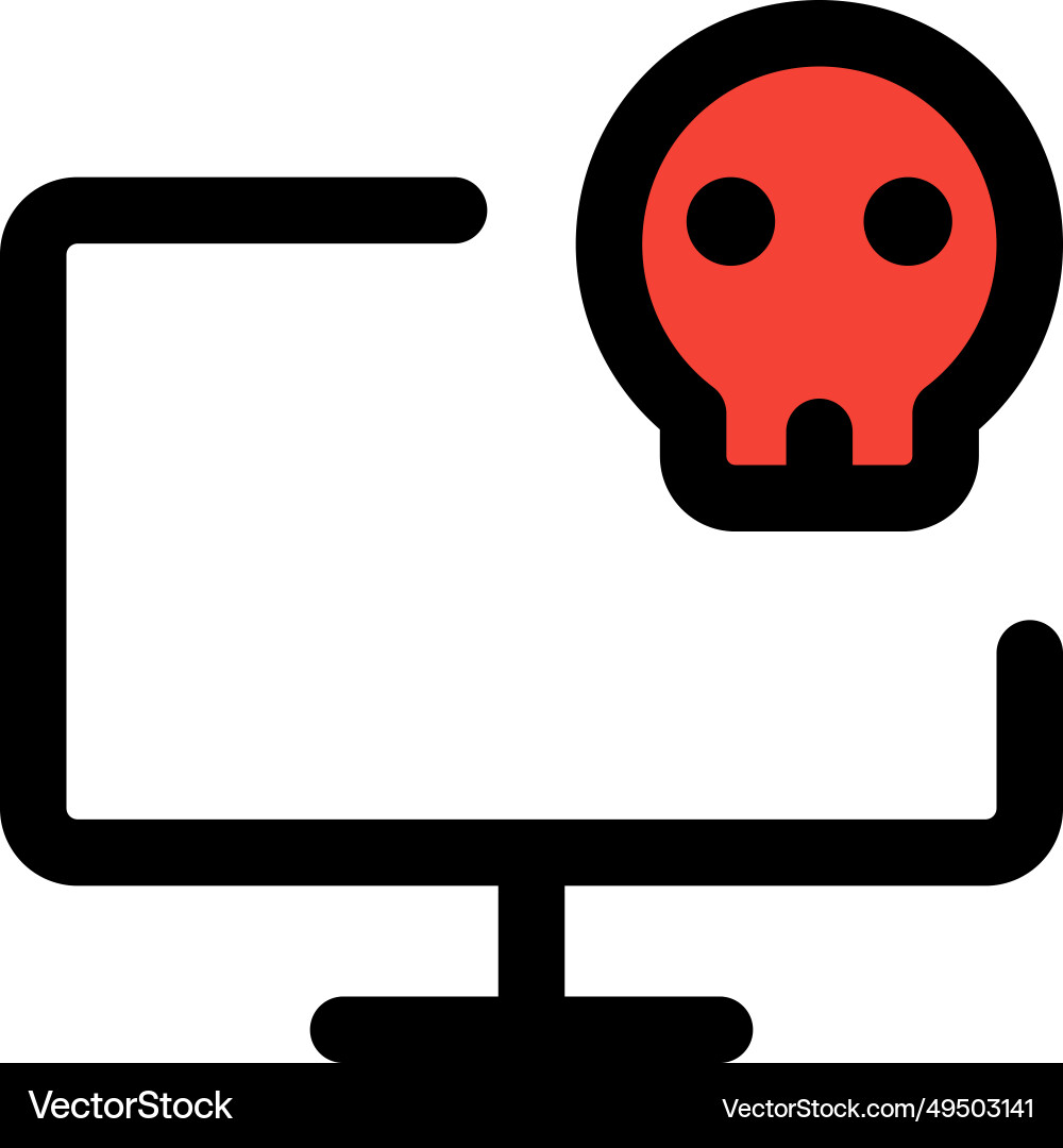 Hardware problem causing monitor dead vector image