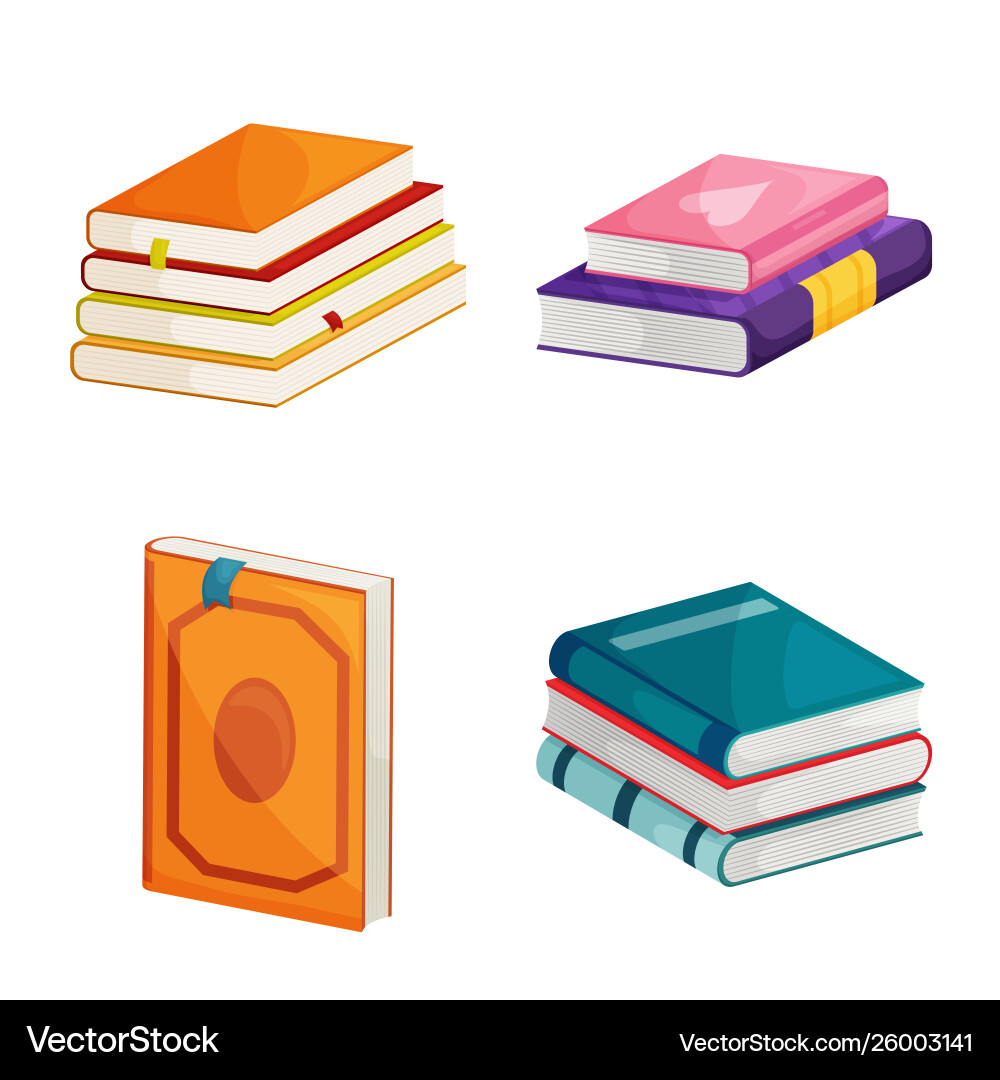Isolated object library and bookstore icon set Isolated object library and bookstore icon set Vector Image