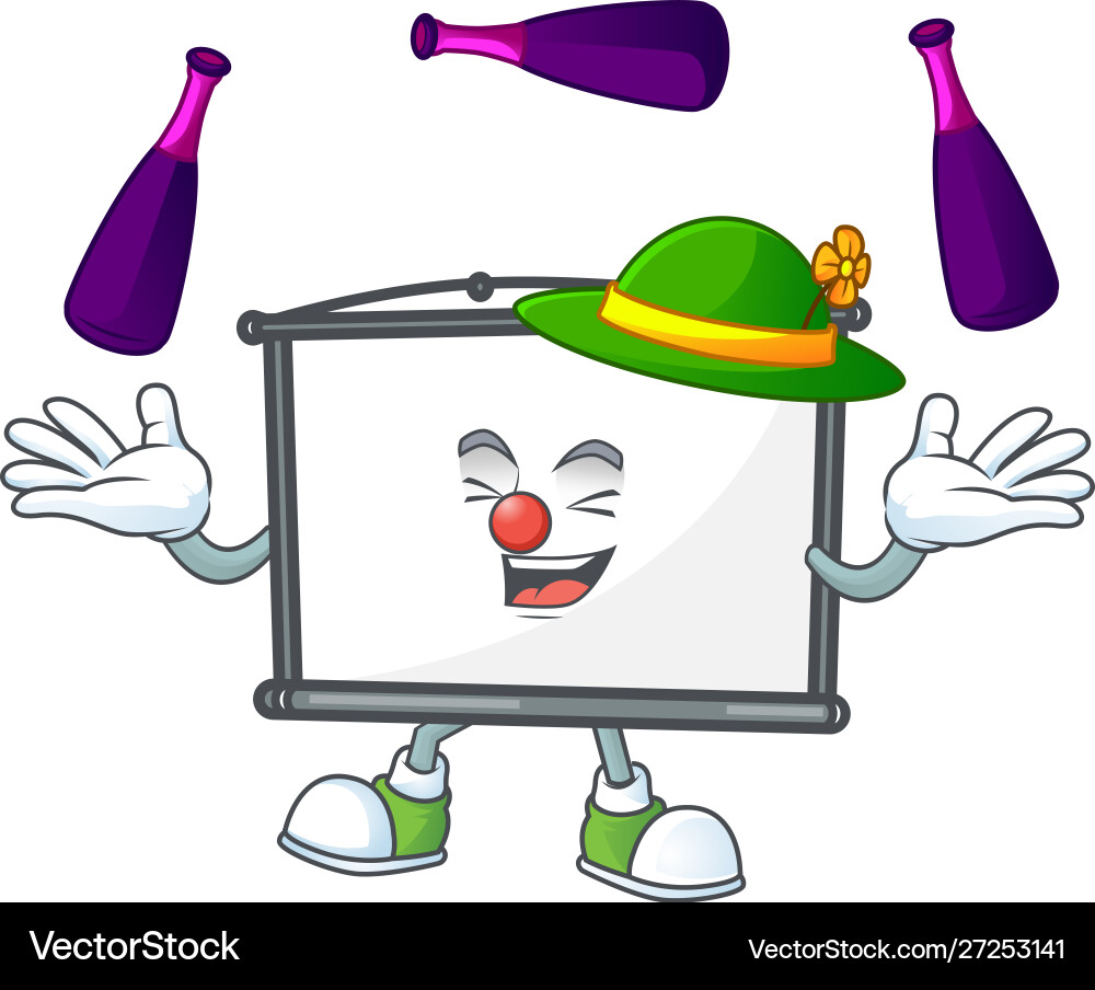 Juggling empty project screen on white background Juggling empty project screen on white background vector image