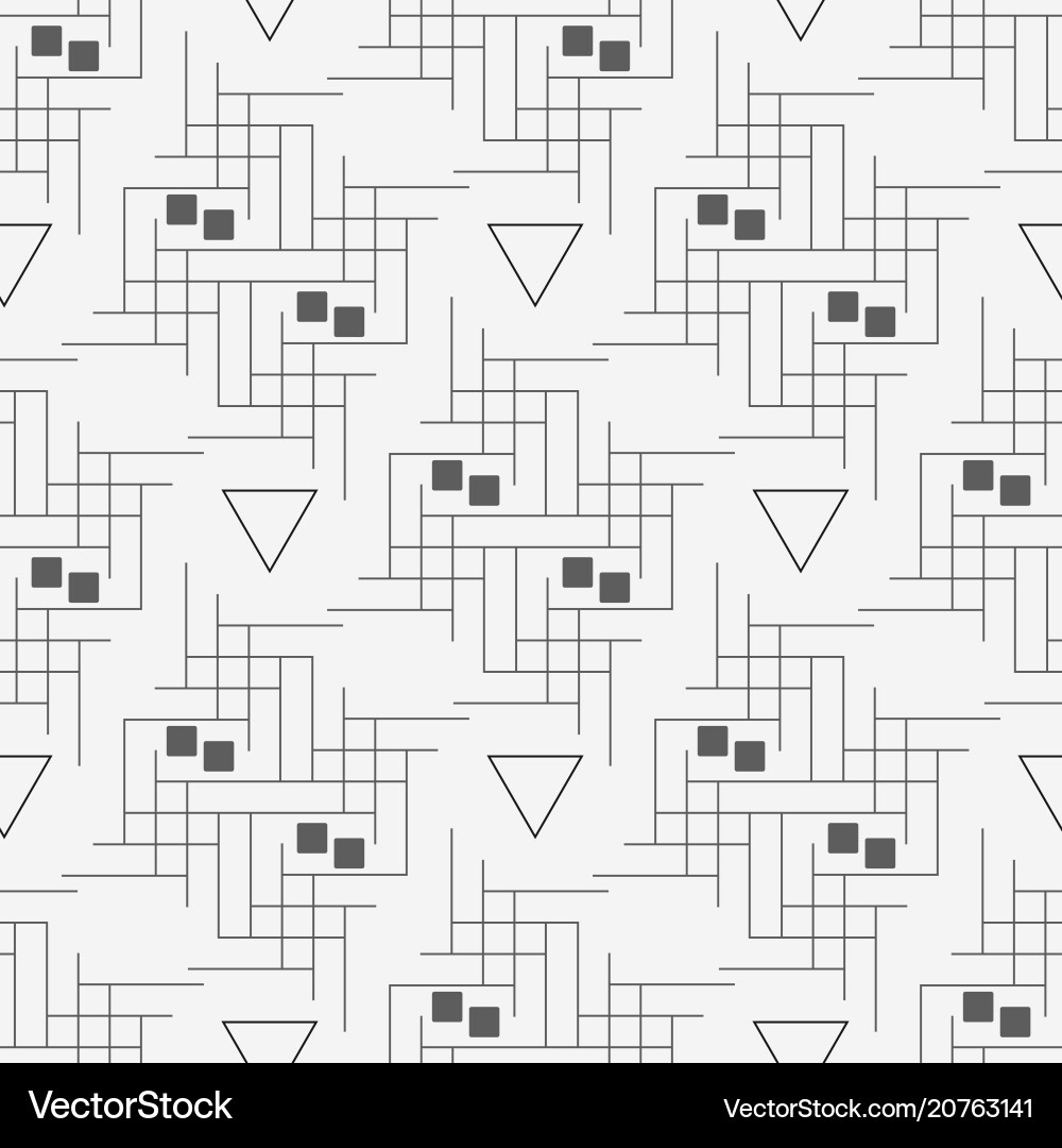 Line and triangle seamless pattern modern Line and triangle seamless pattern modern vector image