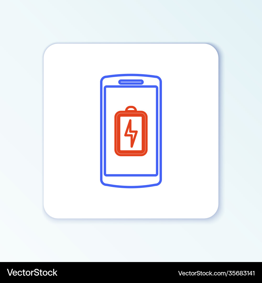 Line smartphone with heart rate monitor function Line smartphone with heart rate monitor function vector image