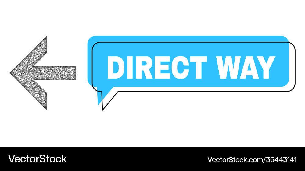 Misplaced direct way chat frame and net arrow left Misplaced direct way chat frame and net arrow left vector image