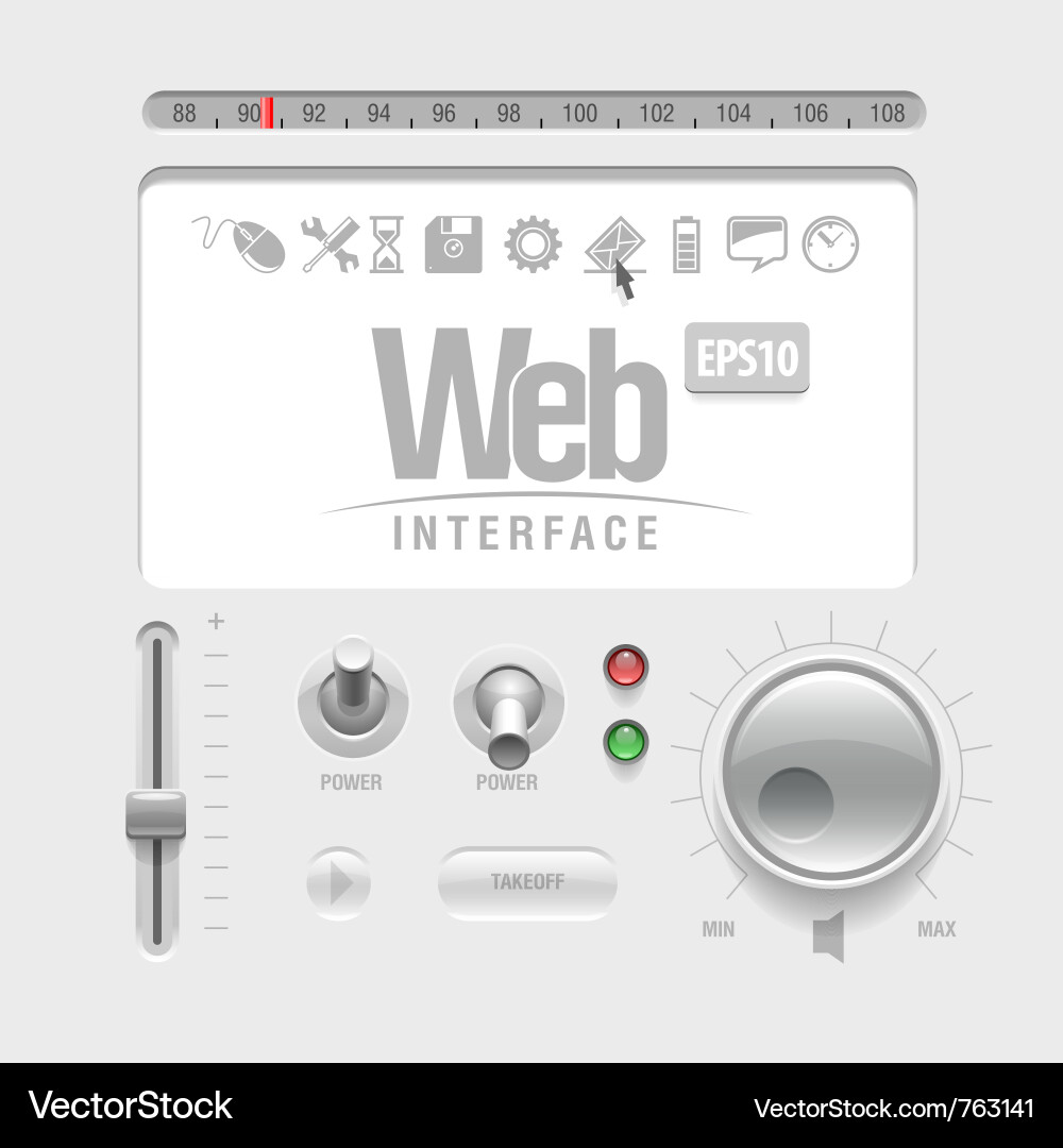 Modern Web UI Controls vector image