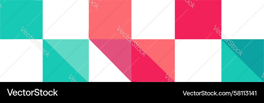 Pixelated Geometric Cube Pattern Vector Image
