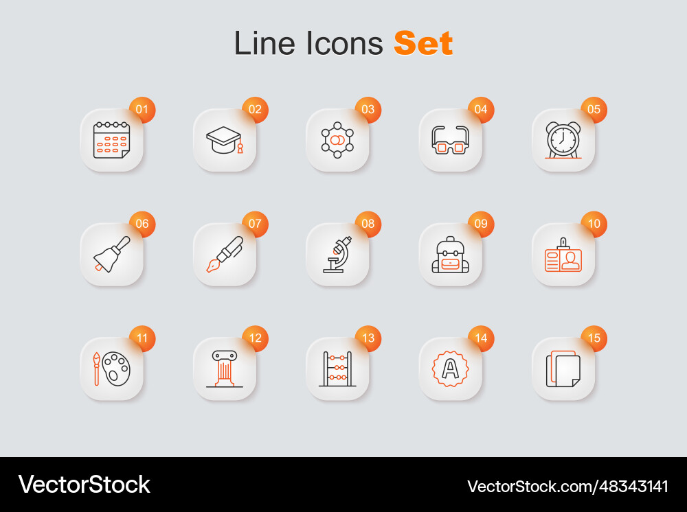 Set line file document exam sheet with a plus Set line file document exam sheet with a plus vector image