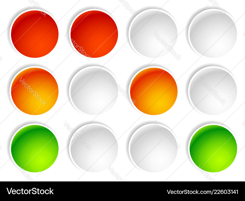 Traffic light lamp semaphore leds on white Traffic light lamp semaphore leds on white vector image