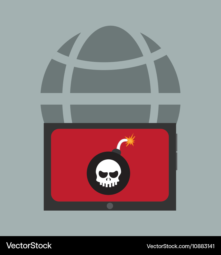 Virtual security system icons image Vector Image