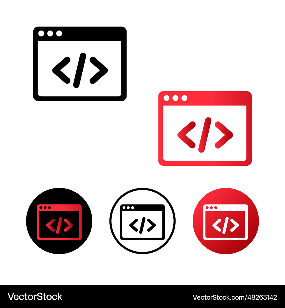 Abstract coding icon Abstract coding icon vector image