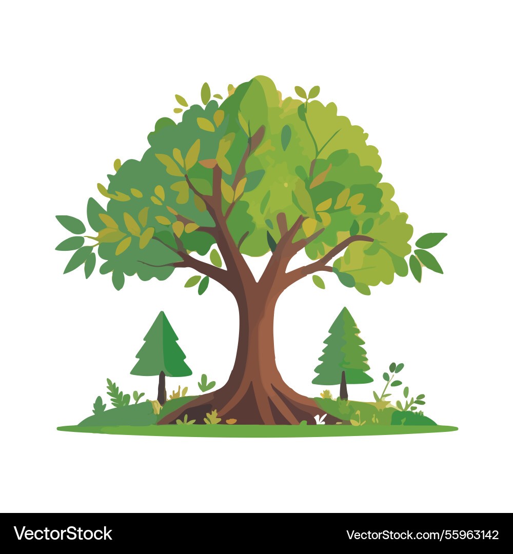 Ai-generated a large tree Vector Image