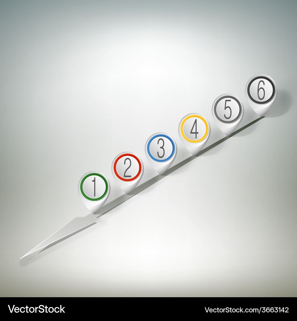 Arrow with pointer marks infographic for business vector image