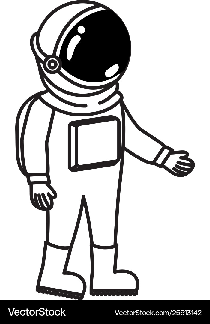 Astronaut with spacesuit in white background Astronaut with spacesuit in white background vector image