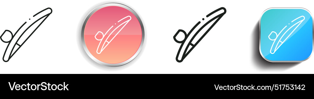 Berimbau icon thin linear regular and button Berimbau icon thin linear regular and button Vector Image
