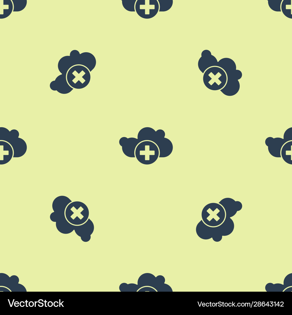 Blue add cloud icon isolated seamless pattern Blue add cloud icon isolated seamless pattern vector image