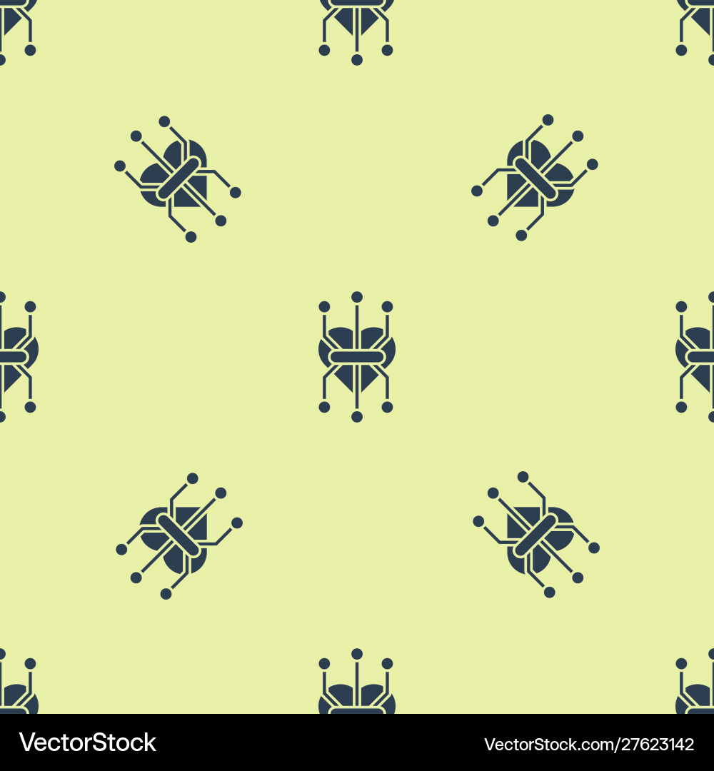 Blue processor icon isolated seamless pattern Blue processor icon isolated seamless pattern Vector Image