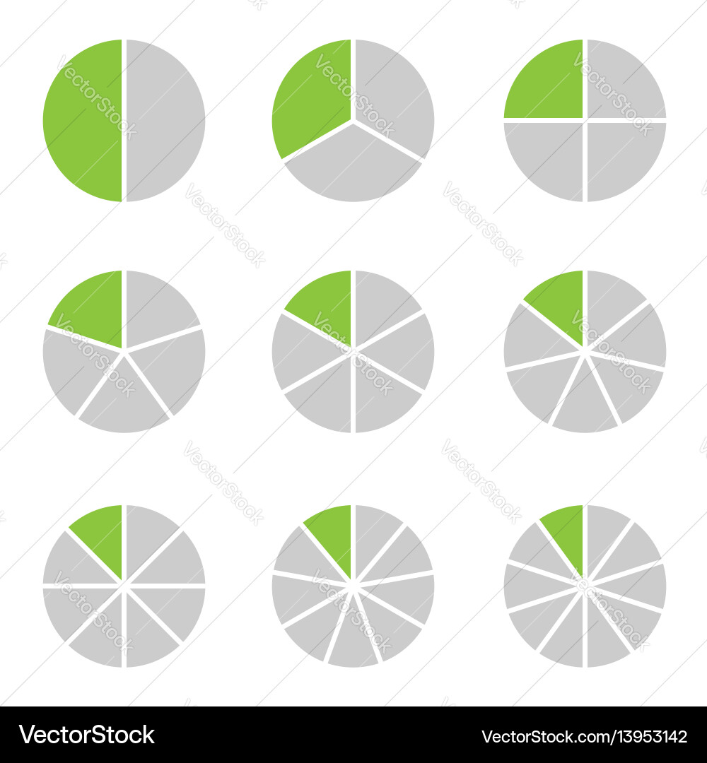Circle Segment Collection vector image