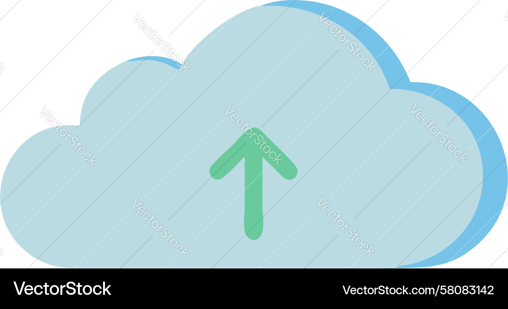 Cloud Upload Icon – Data Transfer Vector Image