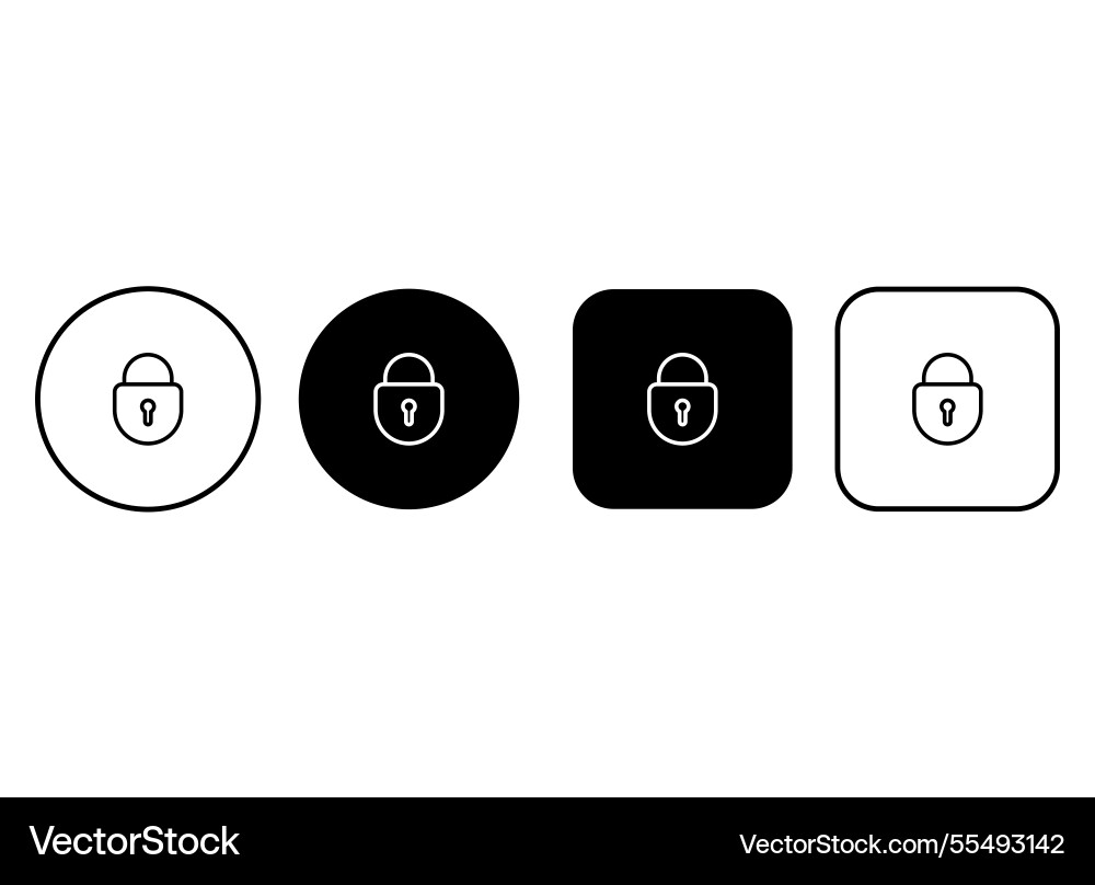 Collection of buttons with security icons Collection of buttons with security icons vector image