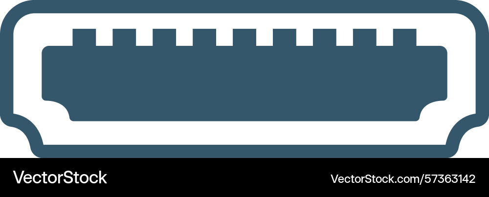 Computer port icon design Vector Image