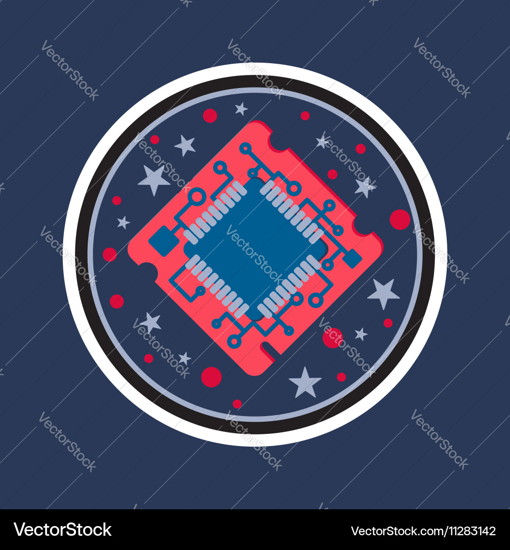 Computer processor chip Vector Image