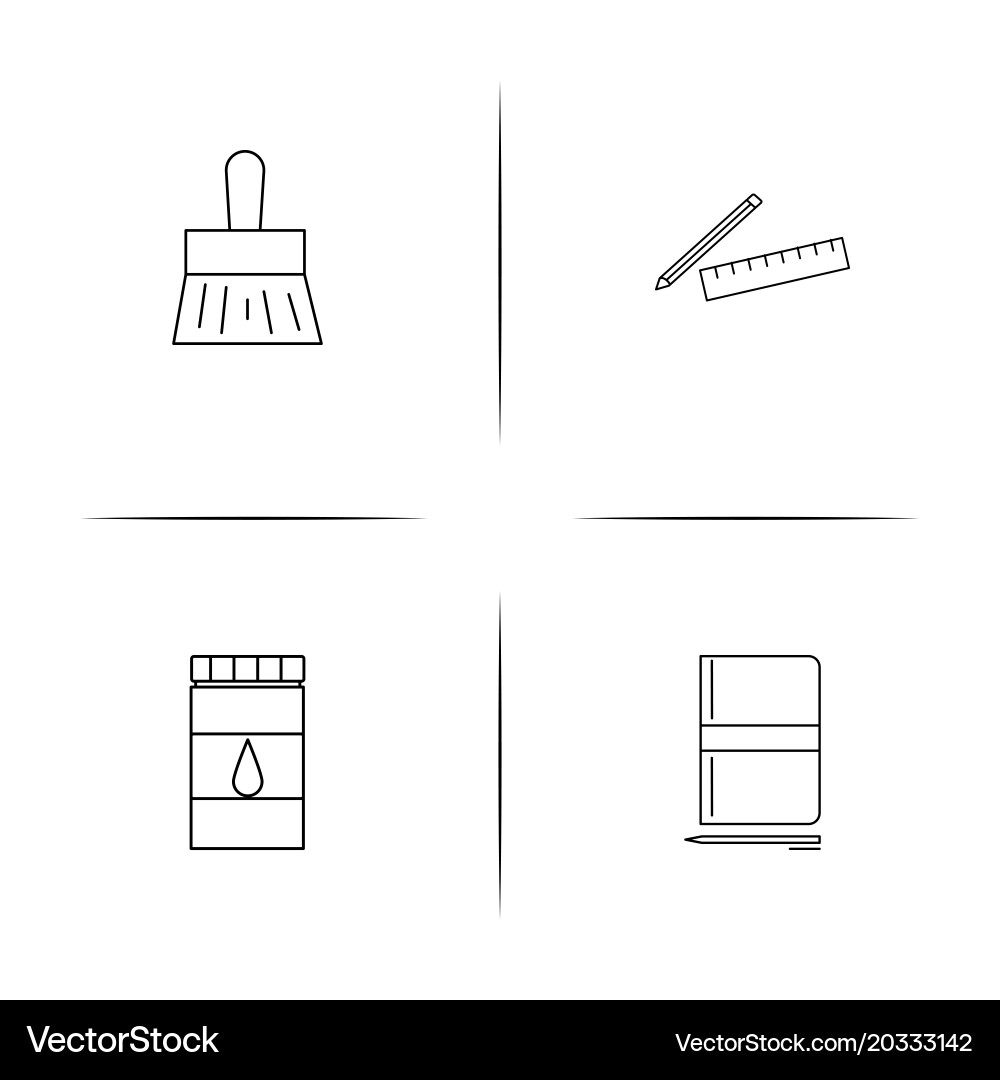 Creative process and design simple linear icon vector image