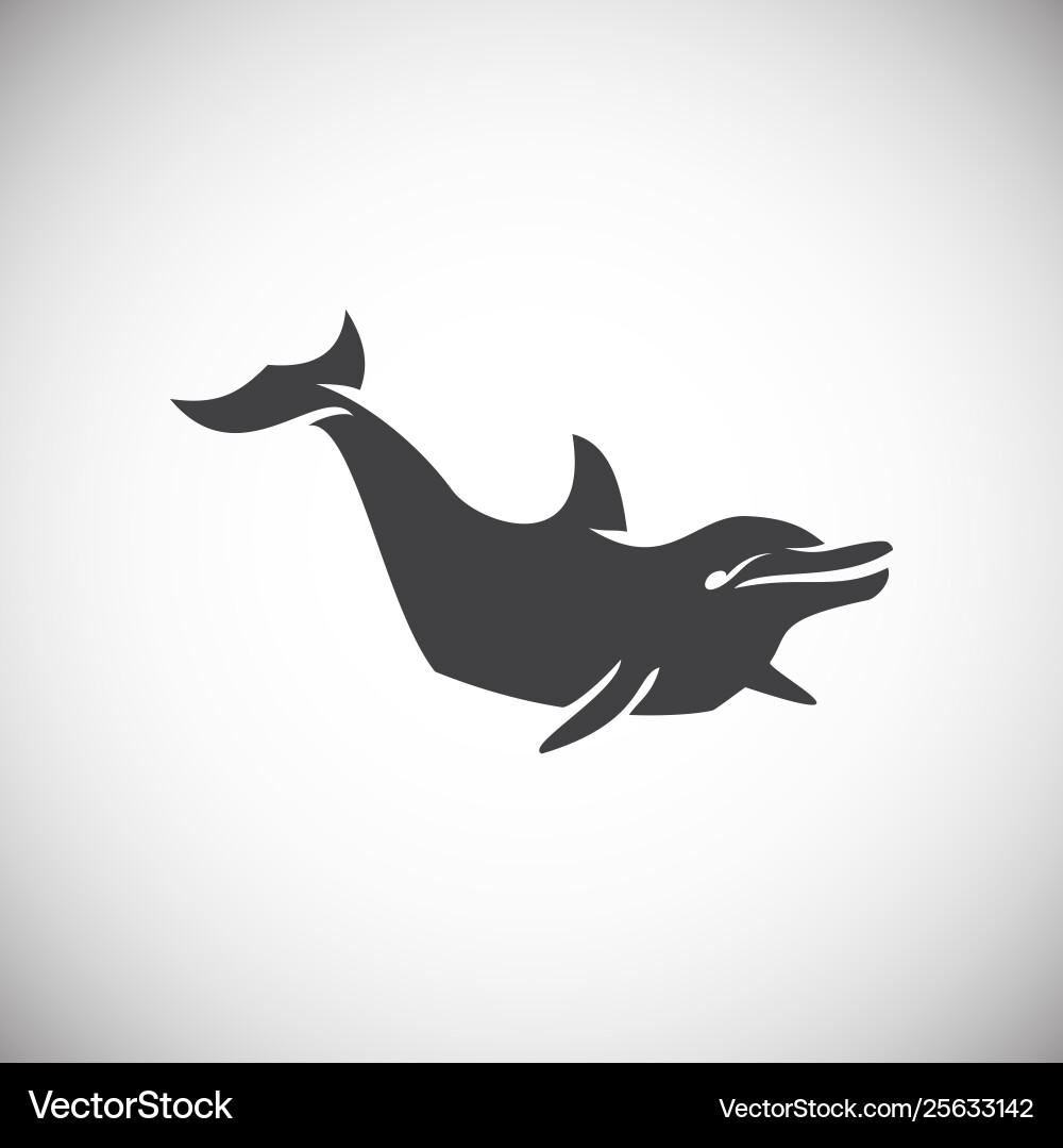 Dolphin icon on background for graphic and web Vector Image