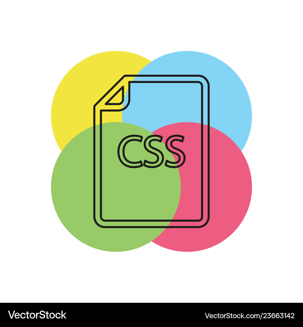 Download css document icon - file format vector image