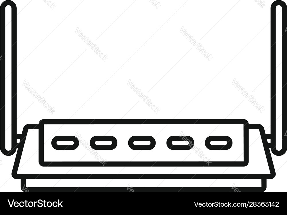 Firewall router icon outline style Firewall router icon outline style vector image