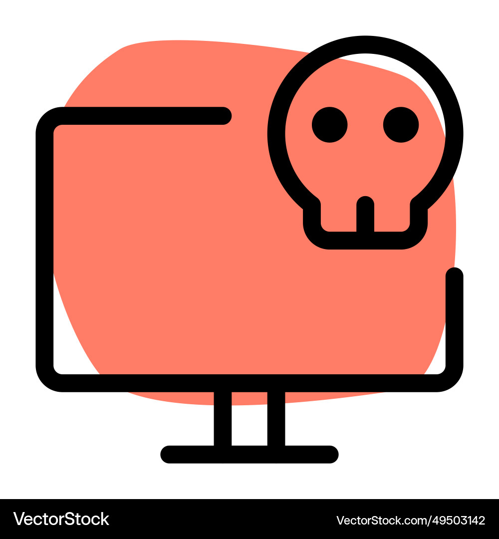 Hardware problem causing monitor dead vector image