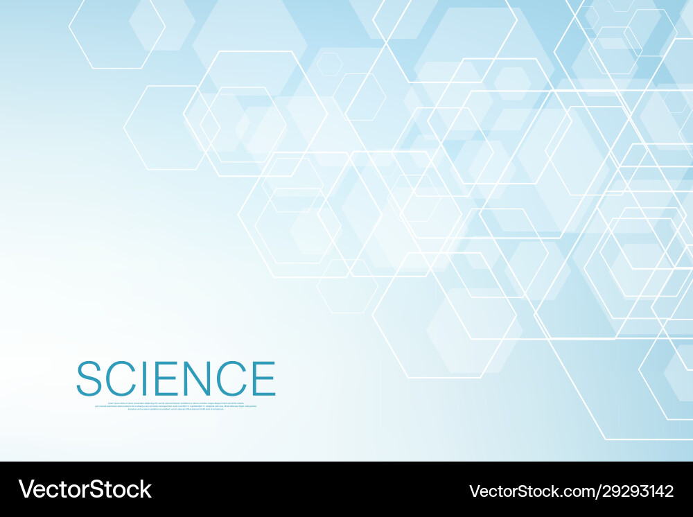 Hexagonal Science Abstract Background vector image