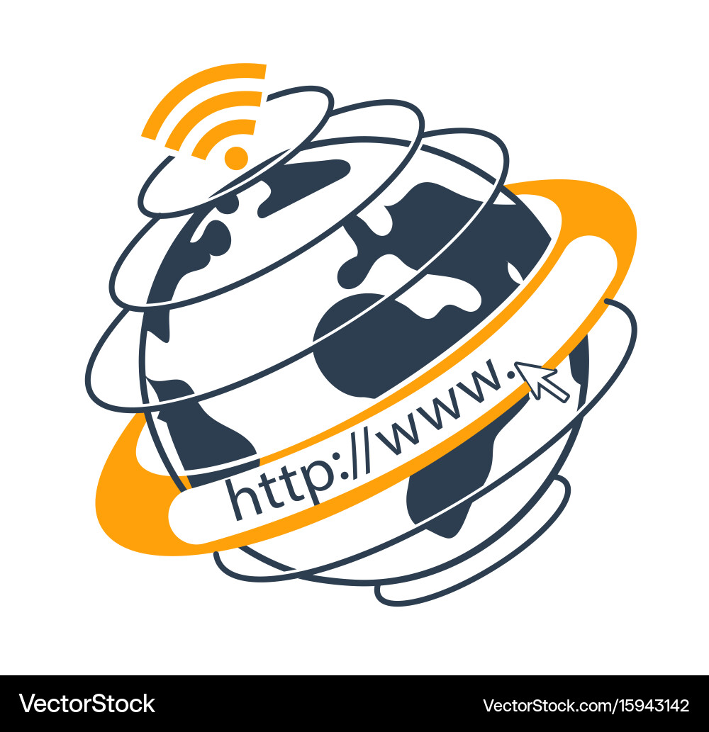 Internet concept in the form go to web Vector Image