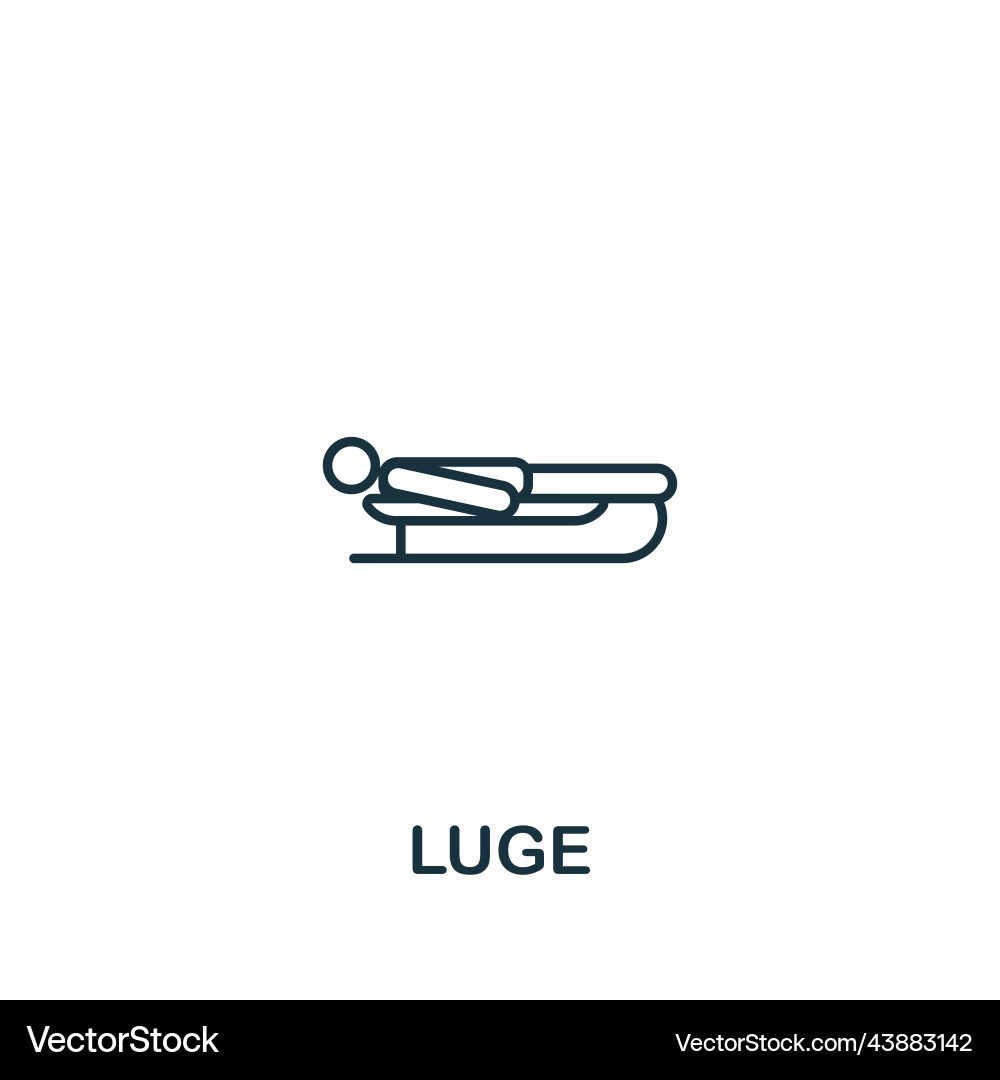 Luge icon line simple for templates web Luge icon line simple for templates web vector image