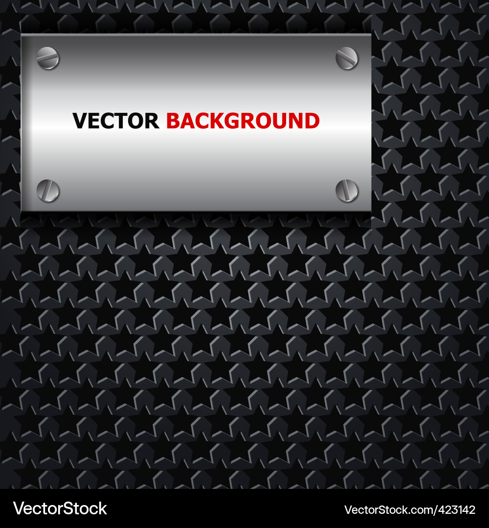 Metallic Hexagonal Background vector image