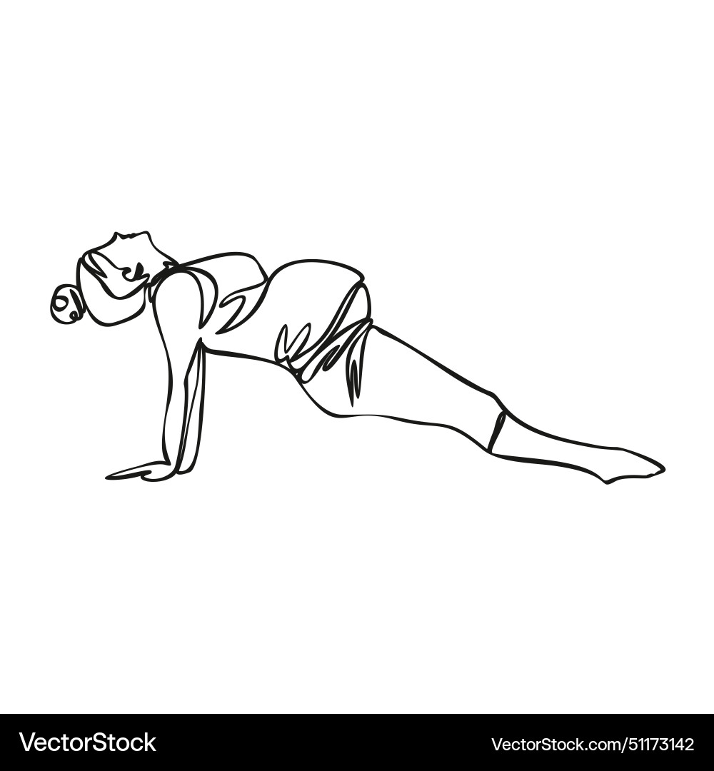 One continuous single drawing line One continuous single drawing line vector image