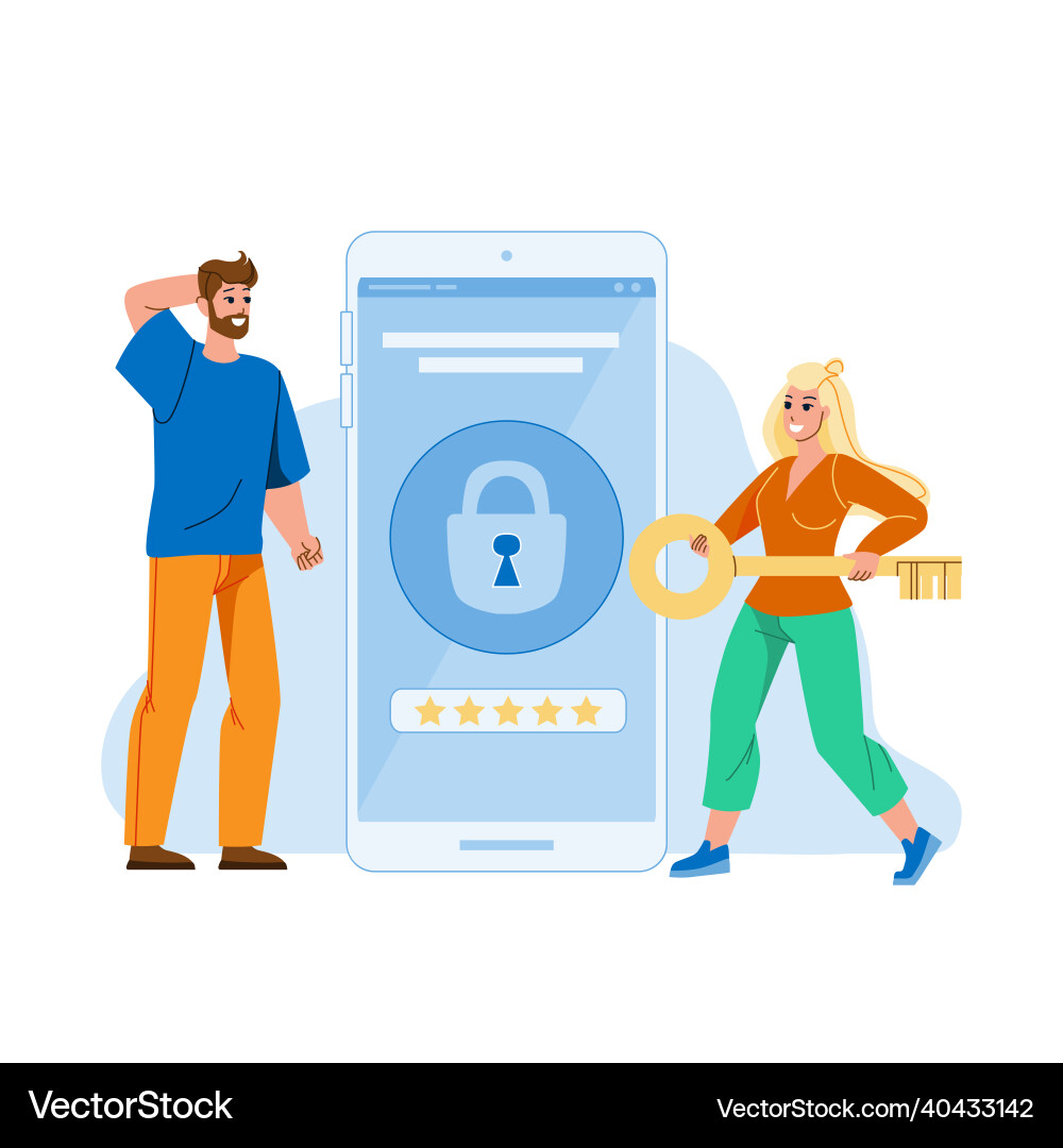 Password and login device security system Password and login device security system vector image