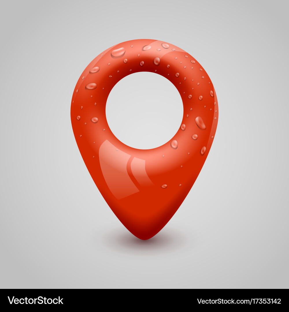 Red map pin pointer modern design vector image