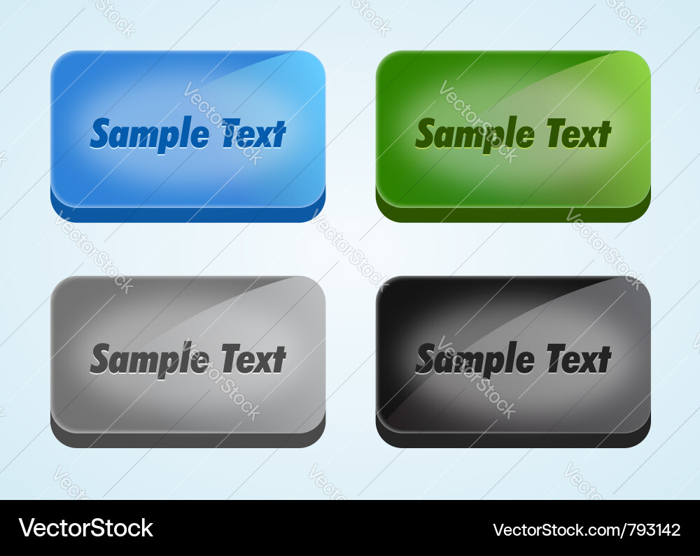 Set of buttons vector image