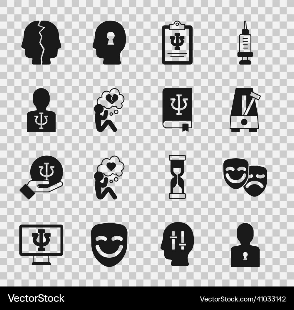 Set solution to the problem comedy and tragedy Vector Image