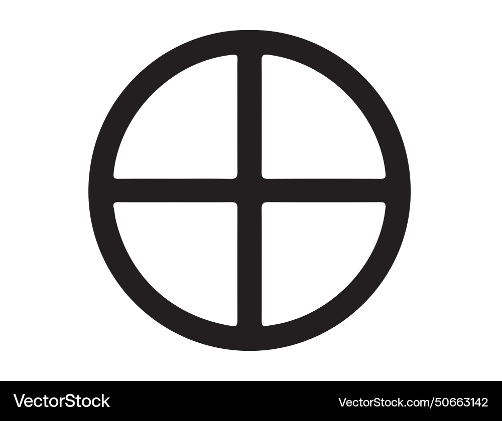 Solar system symbol silhouette art Solar system symbol silhouette art vector image