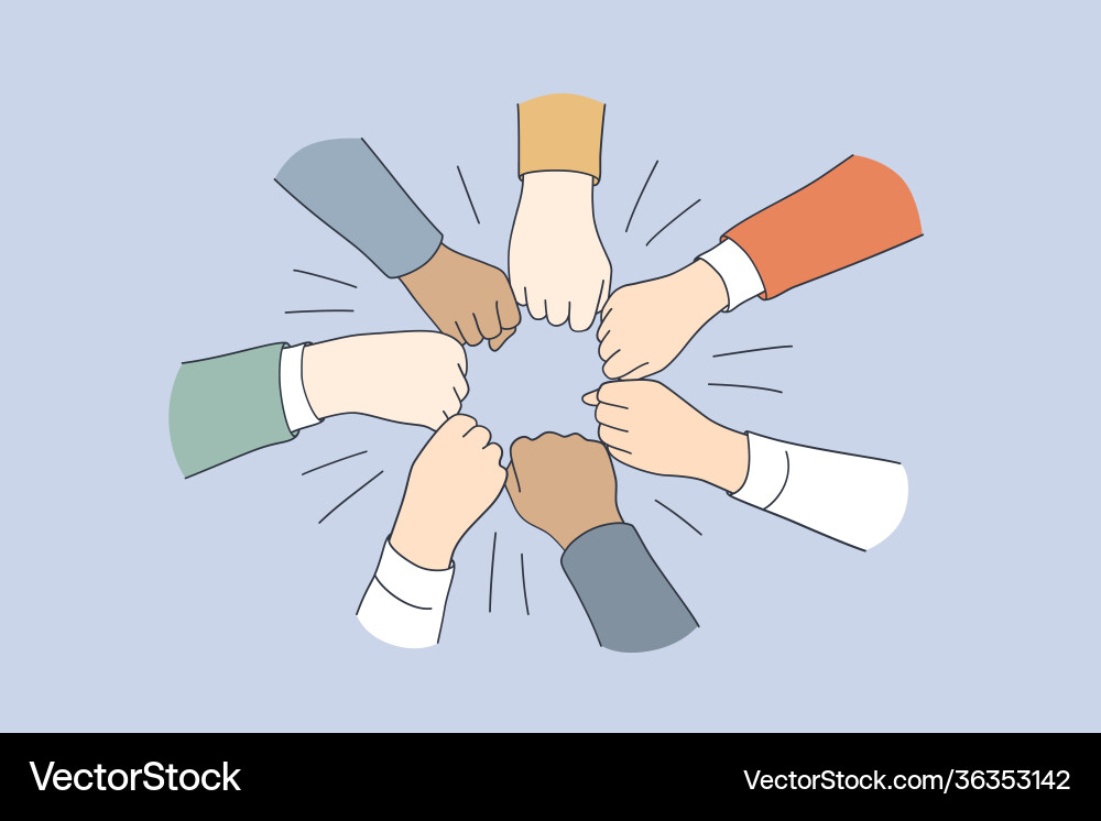 Team Circle of Support Vektorbild