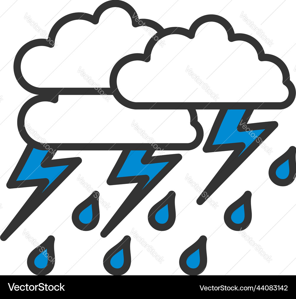 Thunderstorm icon Royalty Free Vector Image - VectorStock