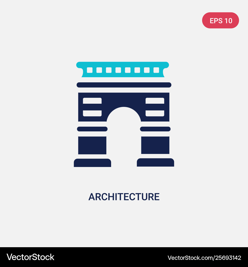 Two color architecture icon from Two color architecture icon from vector image