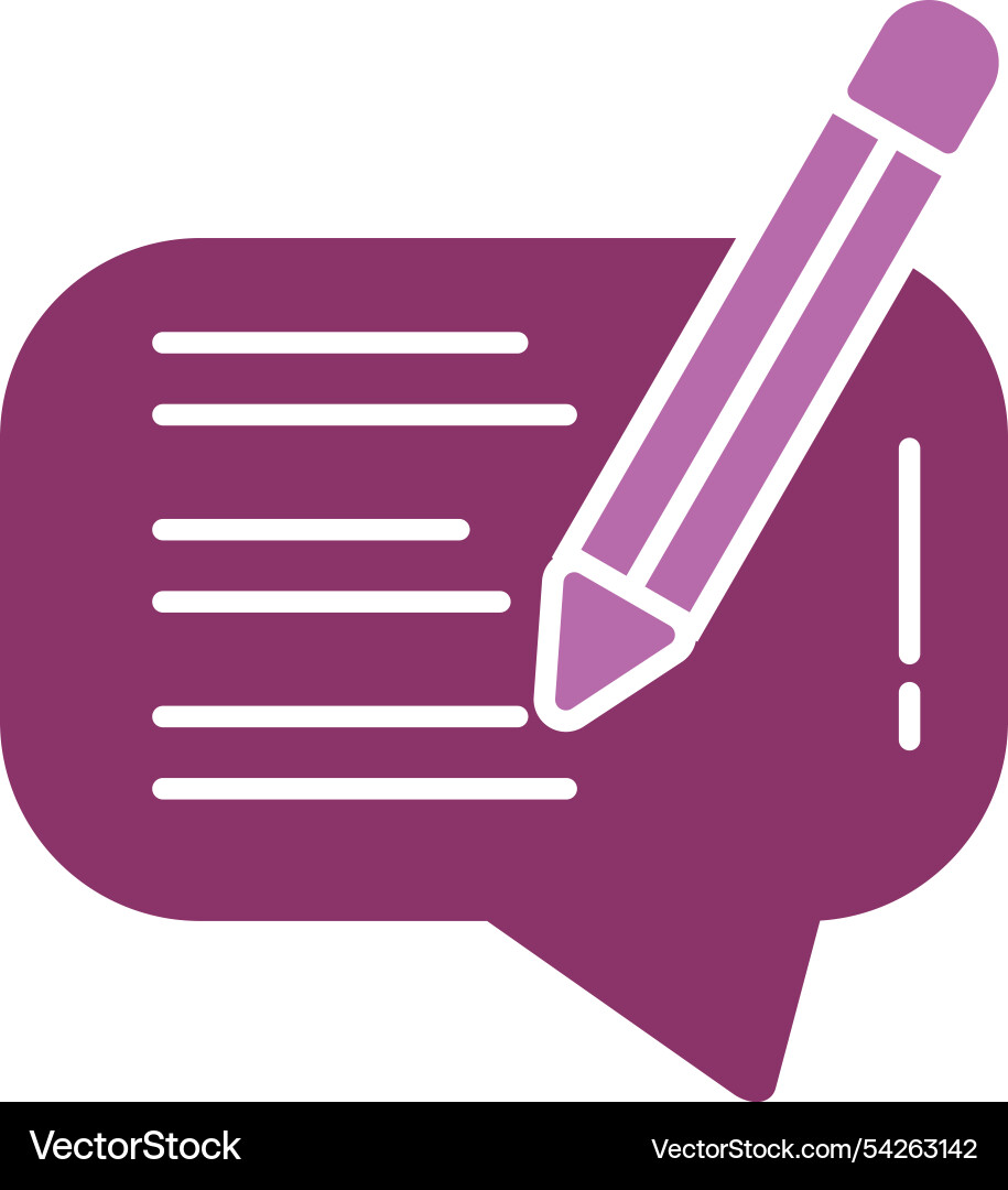 Write message glyph two colour icon Vector Image