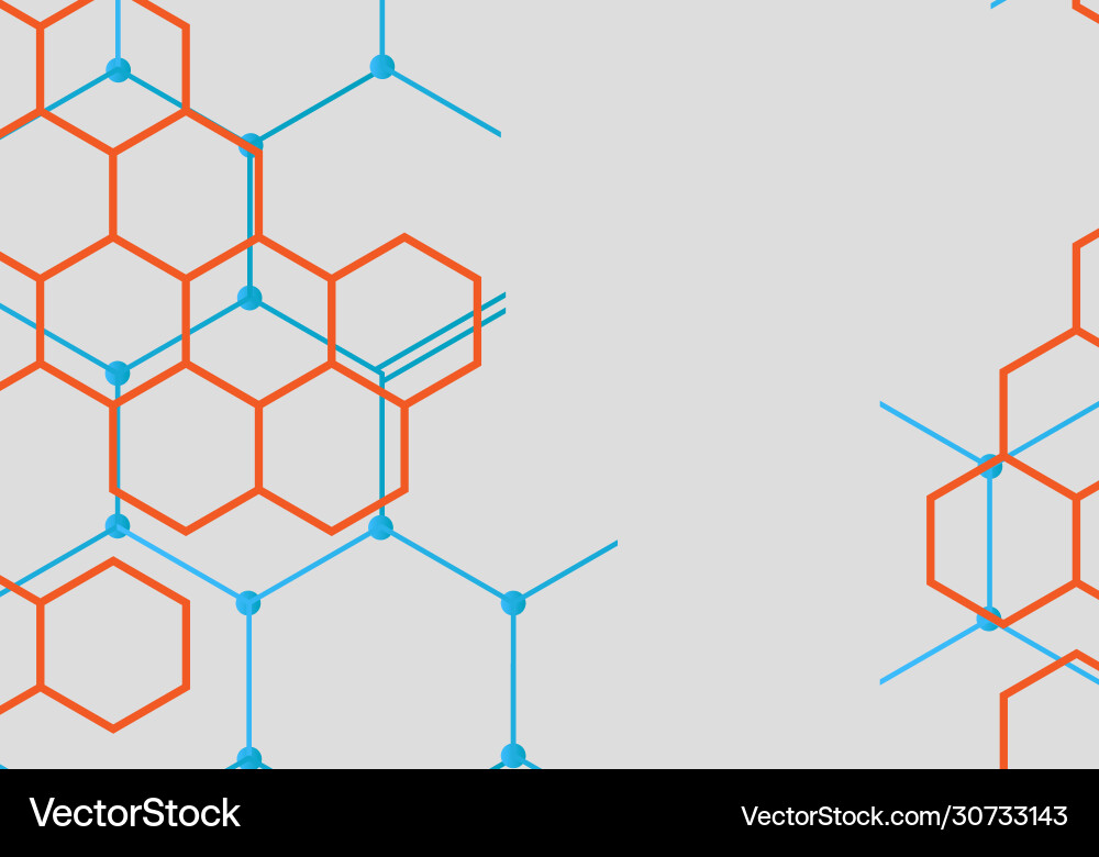 Abstract background with connect hexagons Abstract background with connect hexagons vector image