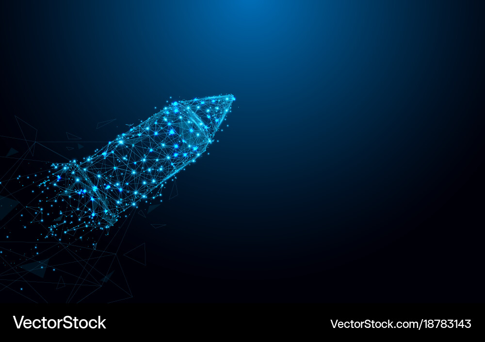Abstract bullet from lines and triangles point vector image